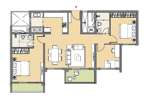 2.5 Bed Home Floor Plan
